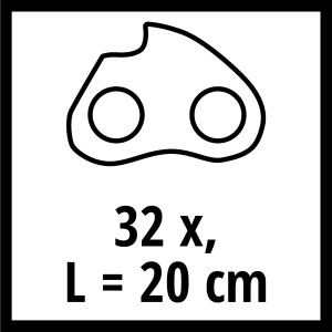 Einhell Kettensägen-Zubehör Ersatzkette 20cm 1,1 32T 7,62