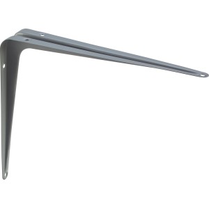 Stahlblech-Konsole, alugrau, 20x15cm, für Regale und Regalböden.