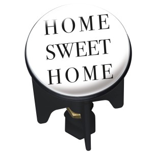 Wenko Waschbeckenstöpsel Pluggy Mod. Home sweet mit "Home Sweet Home" Schriftzug.