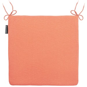 Madison Sitzkissen Panama, 40x40 cm, Flame Orange. Quadratisches Gartenstuhl-Kissen mit Bindebändern.