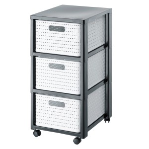 Rotho Tower mit Rollen Country 3 x A4 Weiß