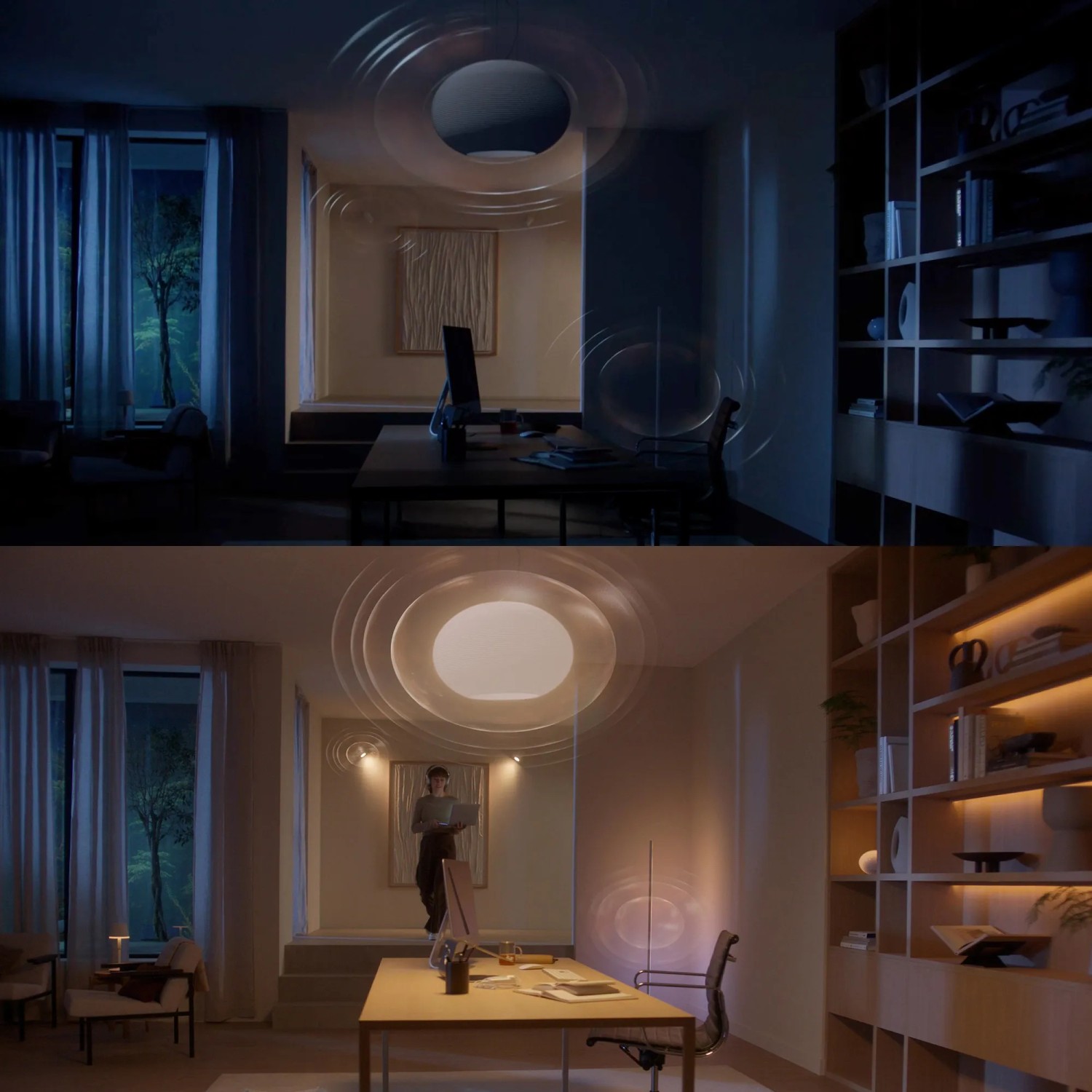 Philips Hue Bridge Pro Set mit Dimmer und 2 E27 Leuchtmitteln in Farbe und Weiß, für smarte Beleuchtung.