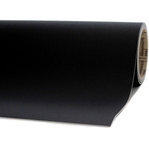 Schwarzer PVC-Bodenbelag Graphic uni, Rollenware 400cm breit.