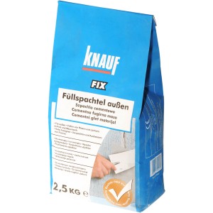 Knauf Füllspachtel außen, 2,5 kg Sack, zum Ausbessern von Putz und Mauerwerk.