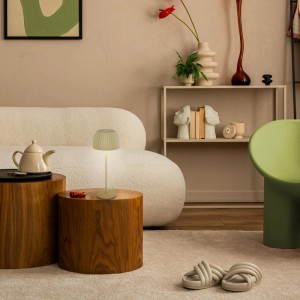 Brilo Akku-Tischleuchte Riffle Dimmbar Touch Lindgrün