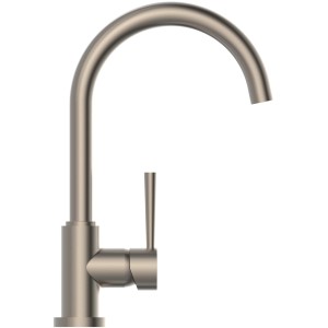 Schütte Cornwall Niederdruck Spültischarmatur in Edelstahl-Optik mit hohem Auslauf.