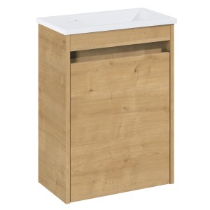 Roca Waschplatz Evelyne mit 1 Tür 61,9 cm x 46,2 cm x 25,8 cm Hamilton Eiche
