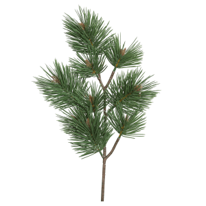 Künstlicher Kiefernzweig, 50 cm, grün, für festliche Dekorationen und Gestecke.
