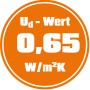 Ud-Wert 0,65 W/m²K der Thermospace Oslo Prime Haustür