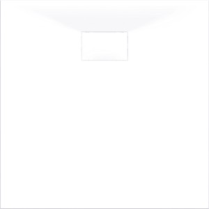 Weiße baliv Duschwanne DW-90.100E in Steinoptik, 90x90 cm, aus robustem SMC Kunststoff.