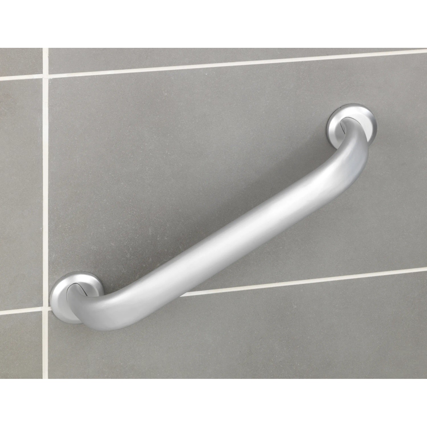 Wenko Wandhaltegriff Secura Premium, 46 cm, aus Aluminium im Badezimmer.