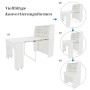 okwish Esstisch Rechteckig mit Stauraum/Stauschrank Einweg-Ausziehtisch 52/133 x 80 cm Weiß_8