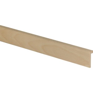 Rohe Falzleiste aus Buche, 13x40x950 mm, ideal für Bastelarbeiten und Innenausbau.