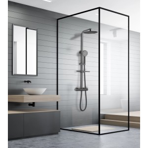 Design Duschsystem Black Lotus Schwarz