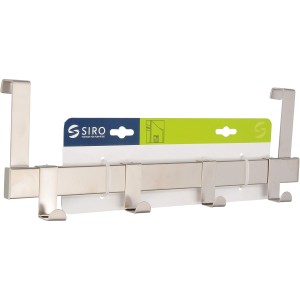 Siro Türgarderobe mit 4 Haken, Metall Nickel Matt, zum Einhängen in die Tür.