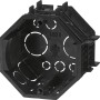 Schwarze Kombidose 60mm für Unterputzmontage.