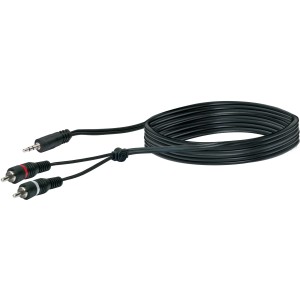Schwaiger Audio-Adapterkabel Schwarz 1,5 m