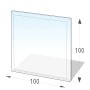 Quadratische Lienbacher Glasbodenplatte (100x100 cm) als Funkenschutz für Kamin und Ofen.