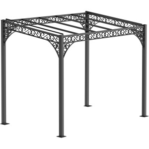Eleo Pergola Metall Elba Pulverbeschichtet Schwarz