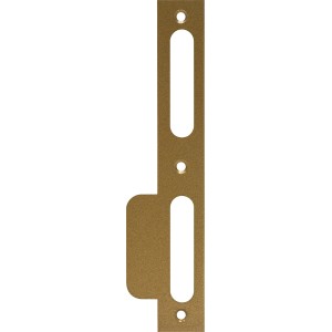 Abus Schließblech 170 DIN L Gold für Wohnungsabschlusstür, Stahl lackiert.