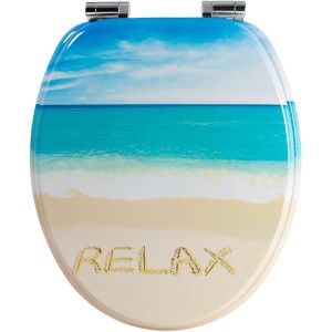 Sanfino WC Sitz Take it Easy Toilettendeckel mit Absenkautomatik aus Holz