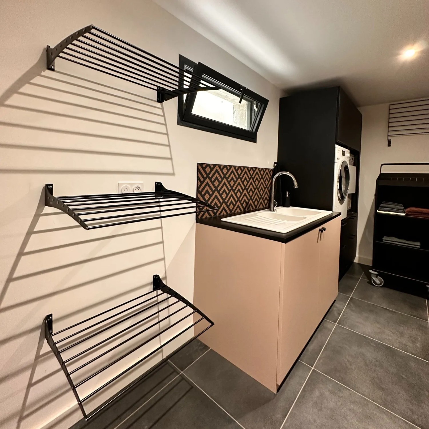 Foxydry Wäscheständer Zur Wandmontage Platzsparend 62 cm Schwarz kaufen ...