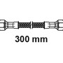 Abbildung eines flexiblen 300 mm Kirchhoff Anschlussschlauchs (3/4 IG).