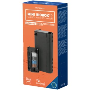 Aquatlantis Mini Biobox 2 Aquarium Filter mit Heizer, Komplettset für Aquarien bis 80 Liter.
