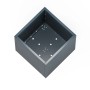 Anthrazitfarbener, quadratischer Herstera Garden Pflanzkübel Cube aus Metall, 80x80x80 cm.