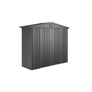 Biohort Metall-Gerätehaus Europa, dunkelgrau-metallic, 1,9 m² Grundfläche.
