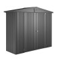 Biohort Metall-Gerätehaus Europa, dunkelgrau-metallic, 1,9 m² Grundfläche.