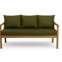 Grünes Setgarden Bankkissen für 3-Sitzer Gartenbank, 150x60 cm + 3 Rückenkissen.