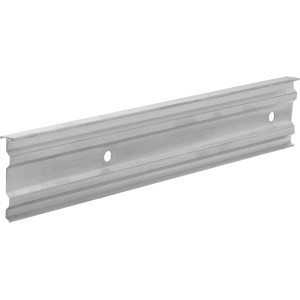 Kappleiste aus Aluminium, 56 mm breit, zur Dachblech-Montage.