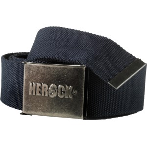 Marineblauer Herock Gürtel Notus aus Canvas mit Metallschnalle und Herock-Logo.