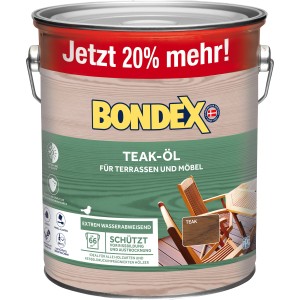 Dose Bondex Teak-Öl 3 l für Holzschutz und Pflege im Außenbereich.