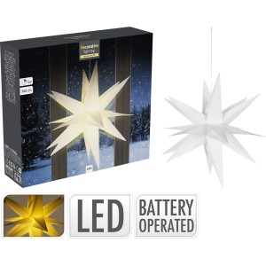 Deko-Leucht-Stern Weiß mit LED - Ø 46 cm
