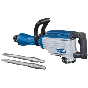 Scheppach Abbruchhammer AB1600 (1600 W) mit Meißeln und Koffer. Ideal für Abbrucharbeiten.