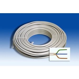 Emskabel Feuchtraumleitung NYM-J 3 x 2,5 mm² als 50 m Ring, Installationsleitung für Feuchträume.