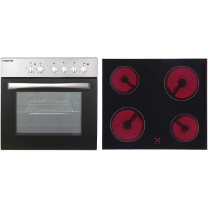 Respekta Einbauherd-Set: Backofen und Glaskeramikkochfeld für die Küchenzeile KB250WWC.