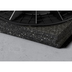 GS Terrassen Hartschaumpad unter Stellfuß für Terrassendielen, 200x200x10mm, Trittschallschutz.