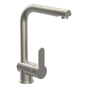 Schütte Spültischarmatur London mit Auslauf, Edelstahloptik.