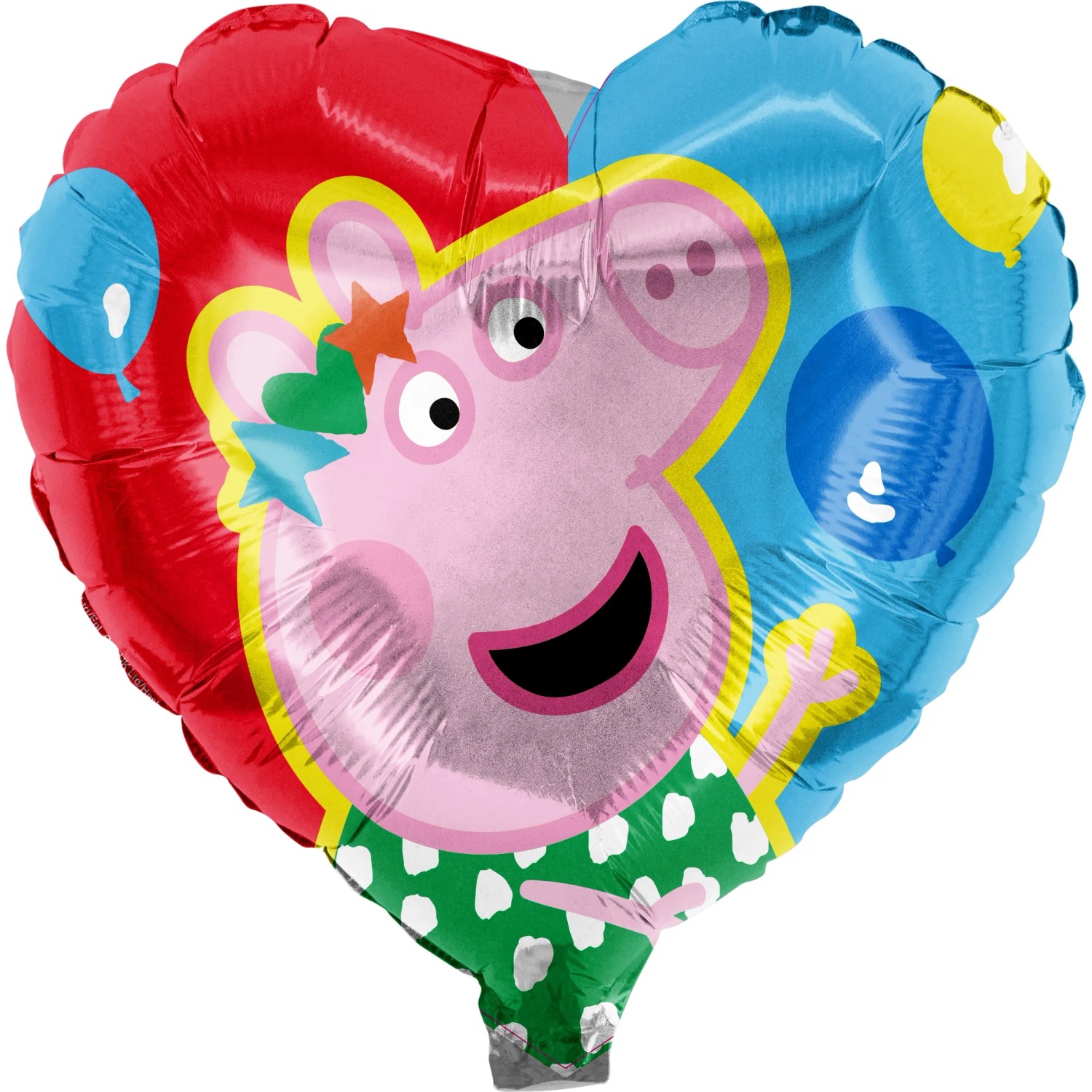 Grabo Folienballon Peppa Pig Herz – 45 Cm, Rosa, Selbstdichtend, Für Kinderpartys