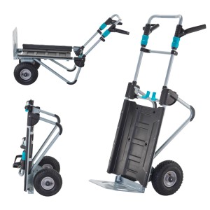 wolfcraft Transportsystem TS 2500: 2-in-1 Sackkarre & Schubwagen, klappbar. Robust für flexiblen Transport.