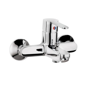 AquaSu Wannenarmatur Jetmix Style in Chrom, Einhebelmischer für die Badewanne.