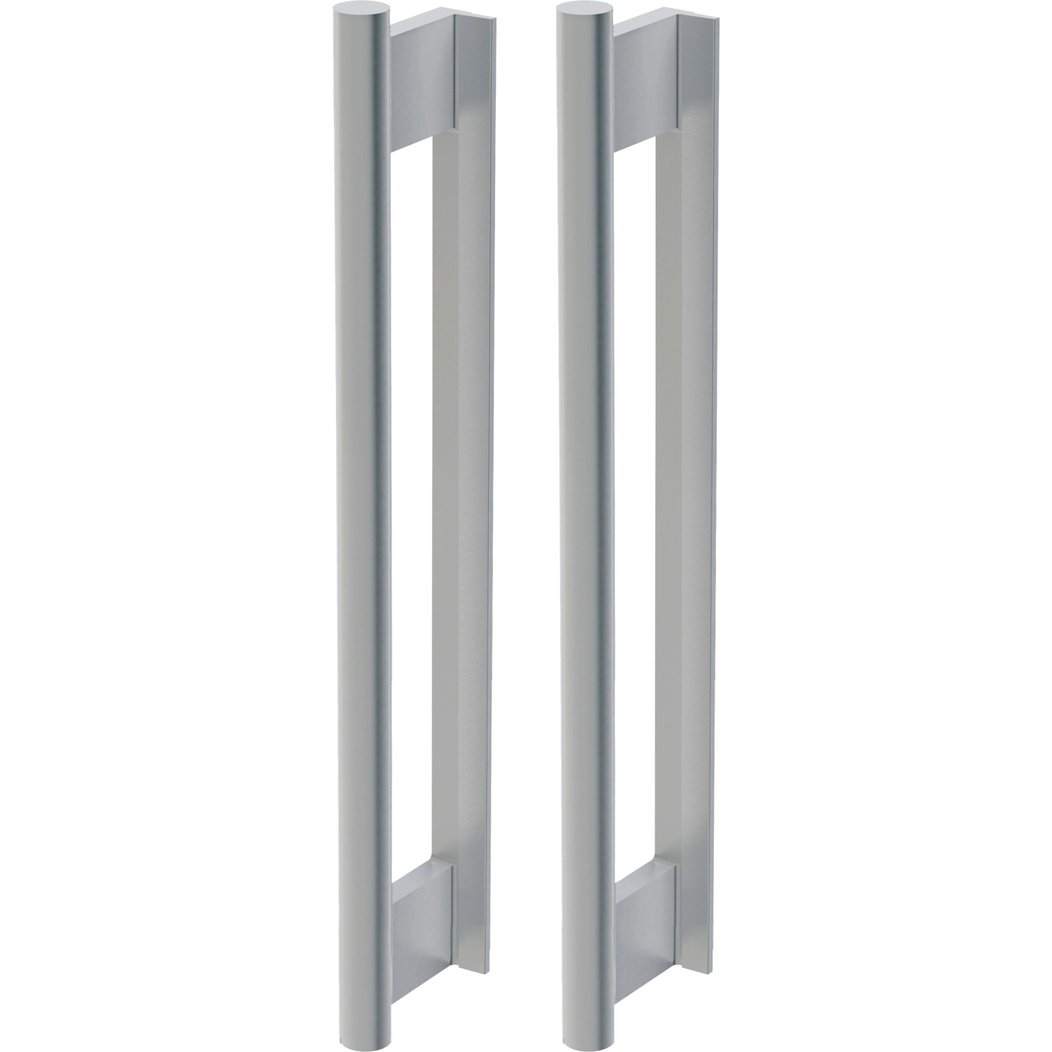 Novadoors Griffstangenpaar Nova 49016 in Edelstahloptik für Glastüren.