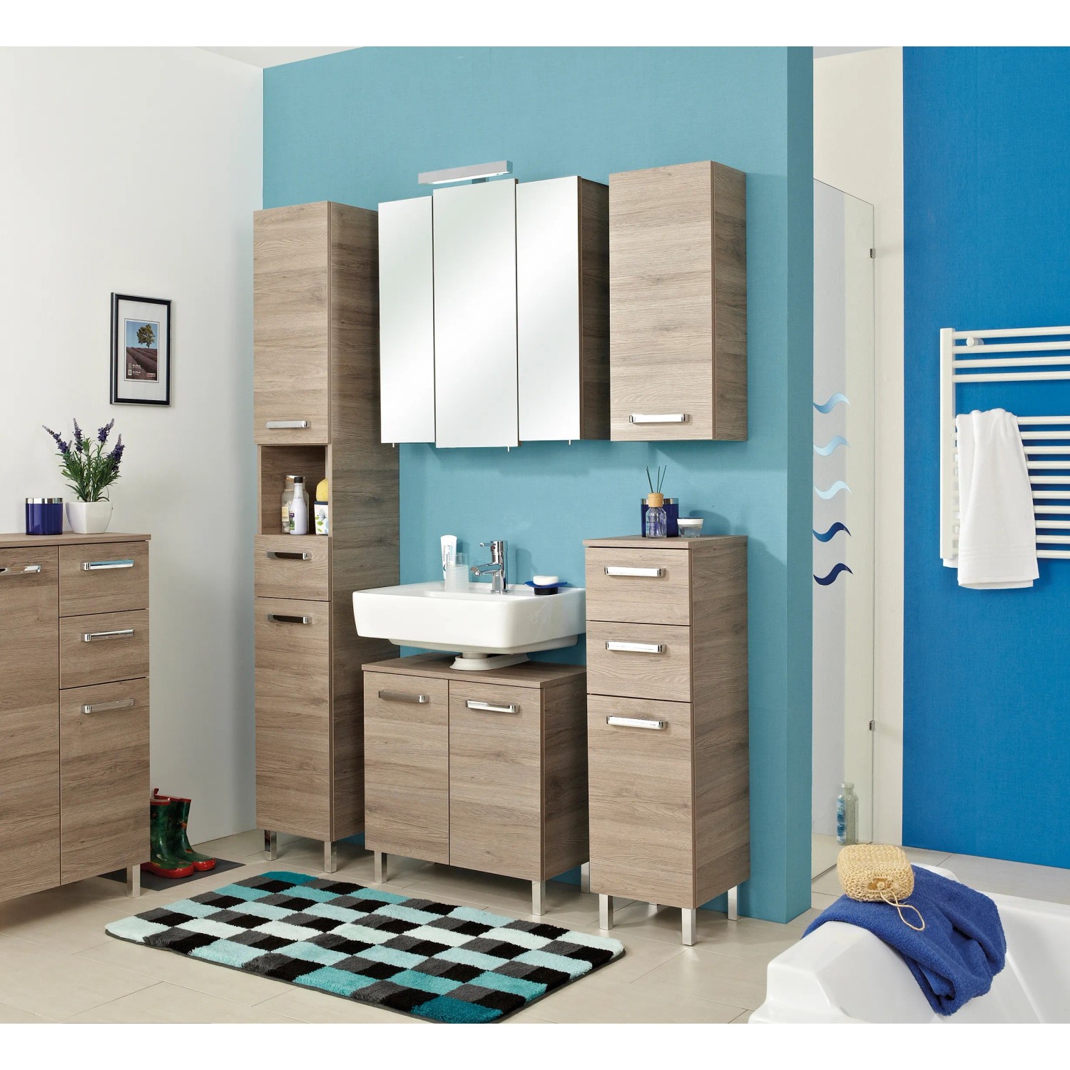 Pelipal Bad-Hängeschrank Quickset 313 in Sanremo Eiche, 30 cm breit.