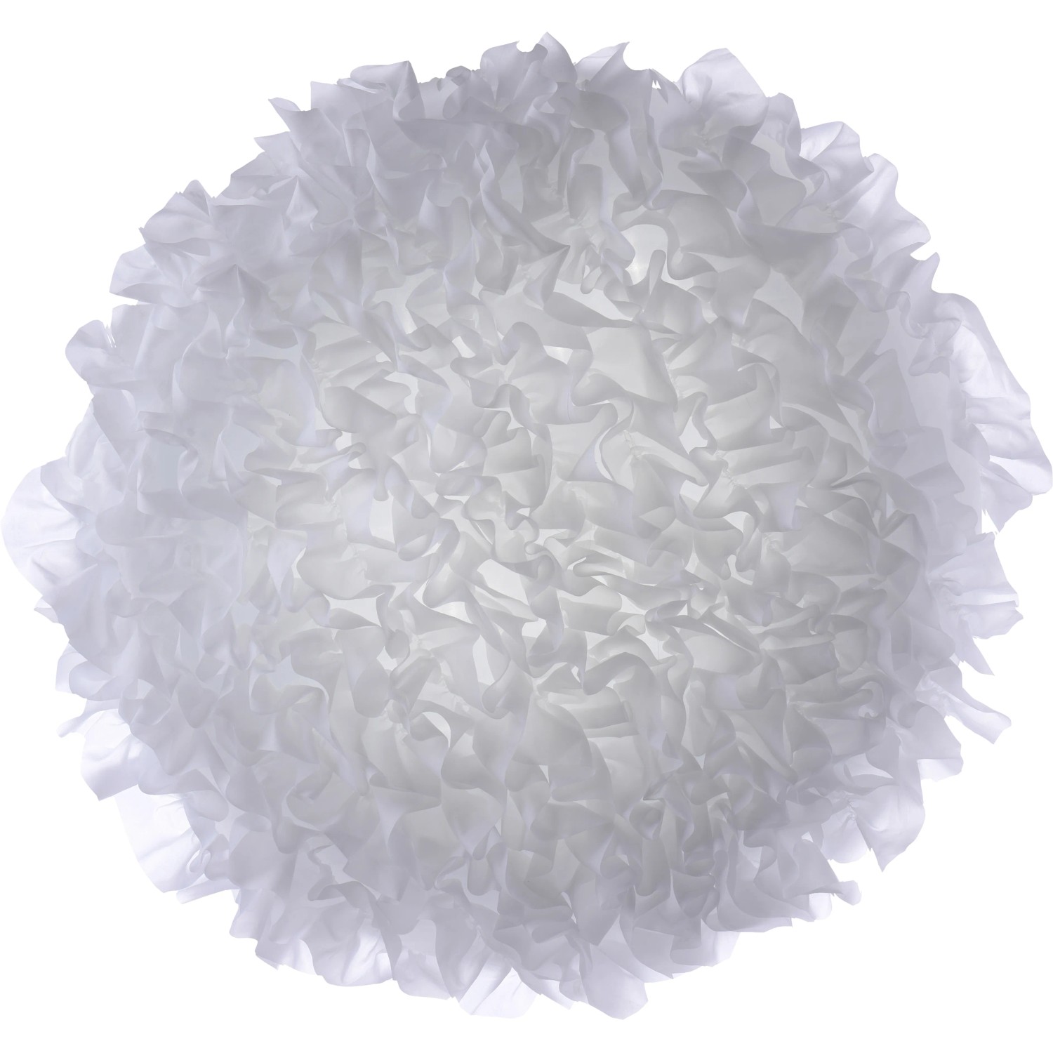 Smarte LED-Deckenleuchte Just Light LOLAsmart-Naomi, Ø 75 cm, mit weißem Stoffschirm.