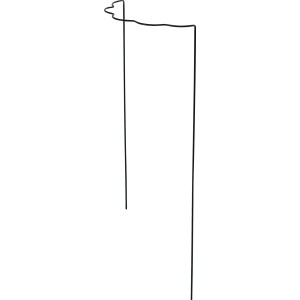 Grüne, wellenförmige Peacock Strauchstütze, 120x40 cm, aus verzinktem Stahl für Pflanzenhalt im Garten.