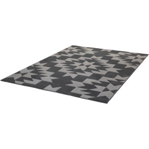 Obsession Teppich My Norik 80x150 cm mit grafischem Muster in Grau und Schwarz.
