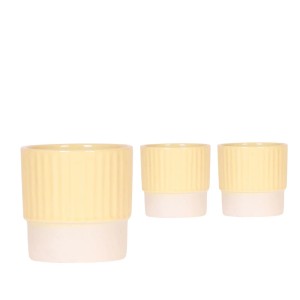 Keramik-Übertopf "Butter Yellow" Topf-Ø ca. 9 cm